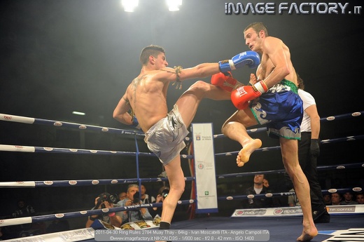 2011-04-30 Ring Rules 2784 Muay Thay - 64kg - Ivan Moscatelli ITA - Angelo Campoli ITA